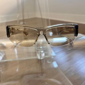 Bottega Veneta Slide acetate wraparound square sunglasses